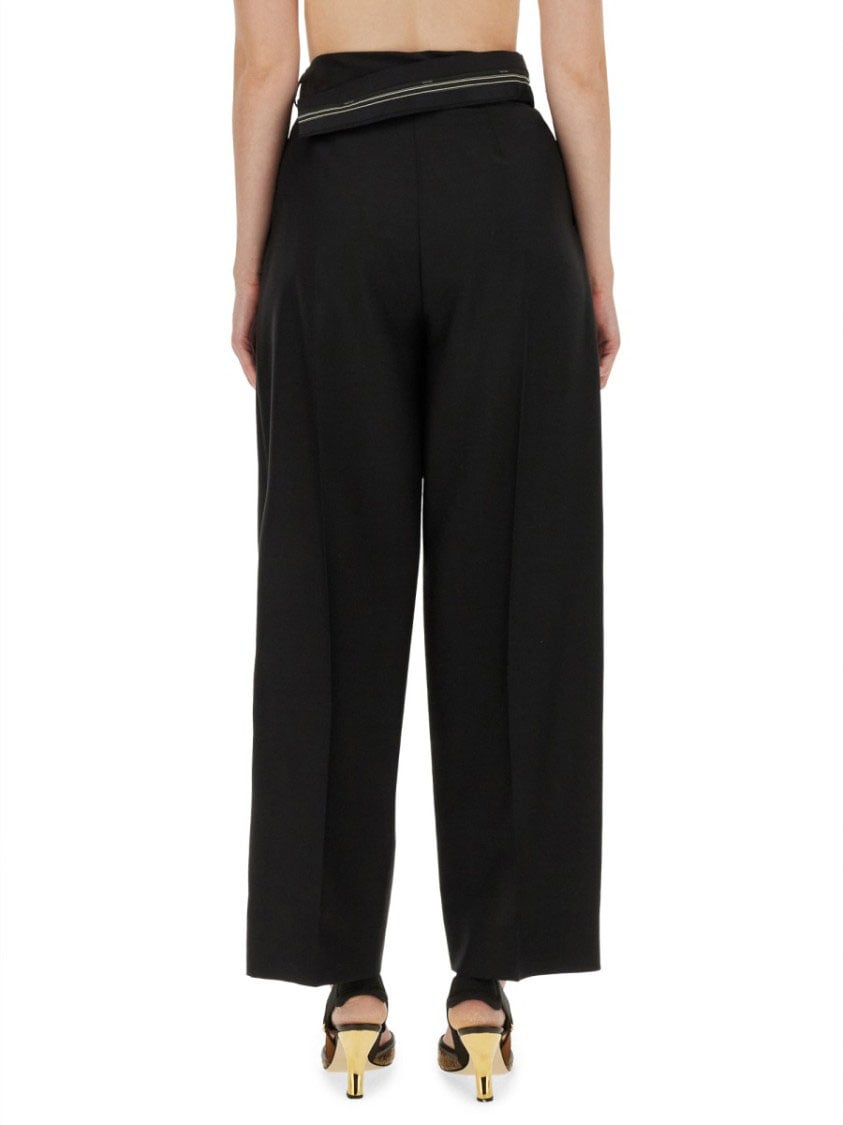 Fendi Asymmetrical Waist Pants With Zwart