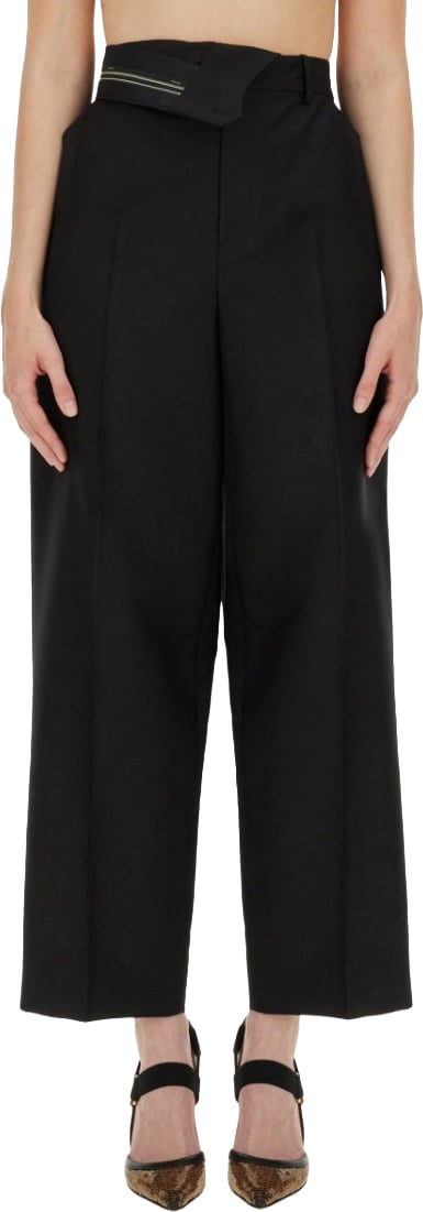 Fendi Asymmetrical Waist Pants With Zwart