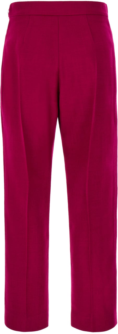 Fendi Fendi Burgundy wool blend pant Rood