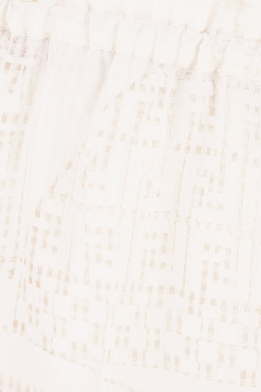 Fendi Fendi Ivory viscose blend pants Neutraal