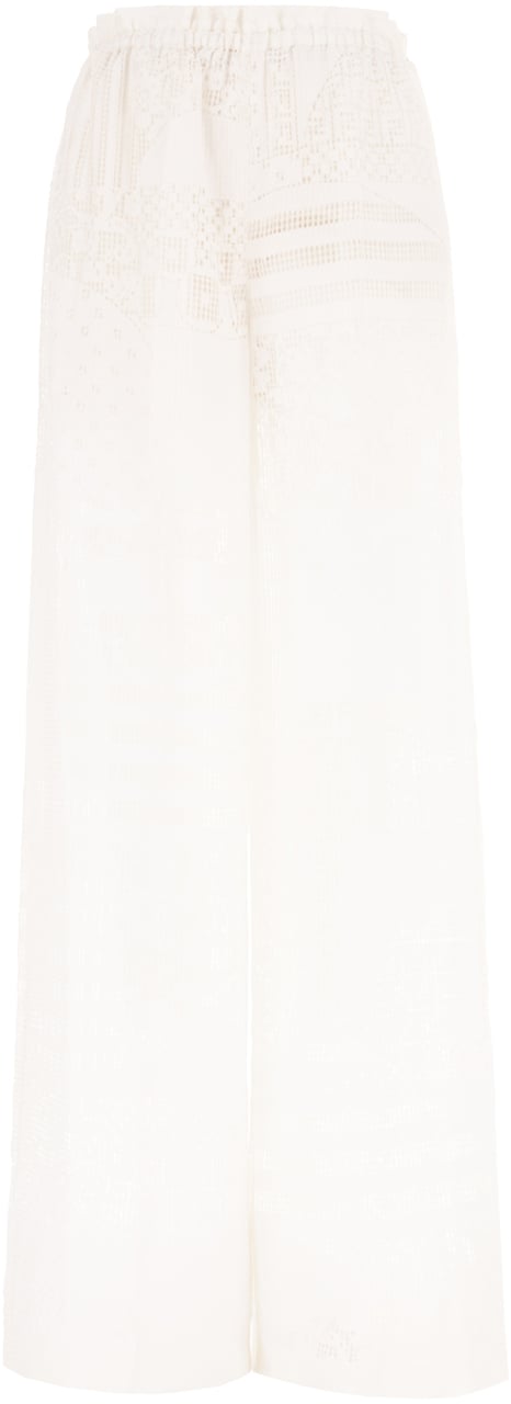 Fendi Fendi Ivory viscose blend pants Neutraal