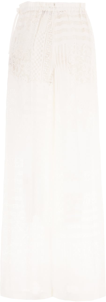 Fendi Fendi Ivory viscose blend pants Neutraal