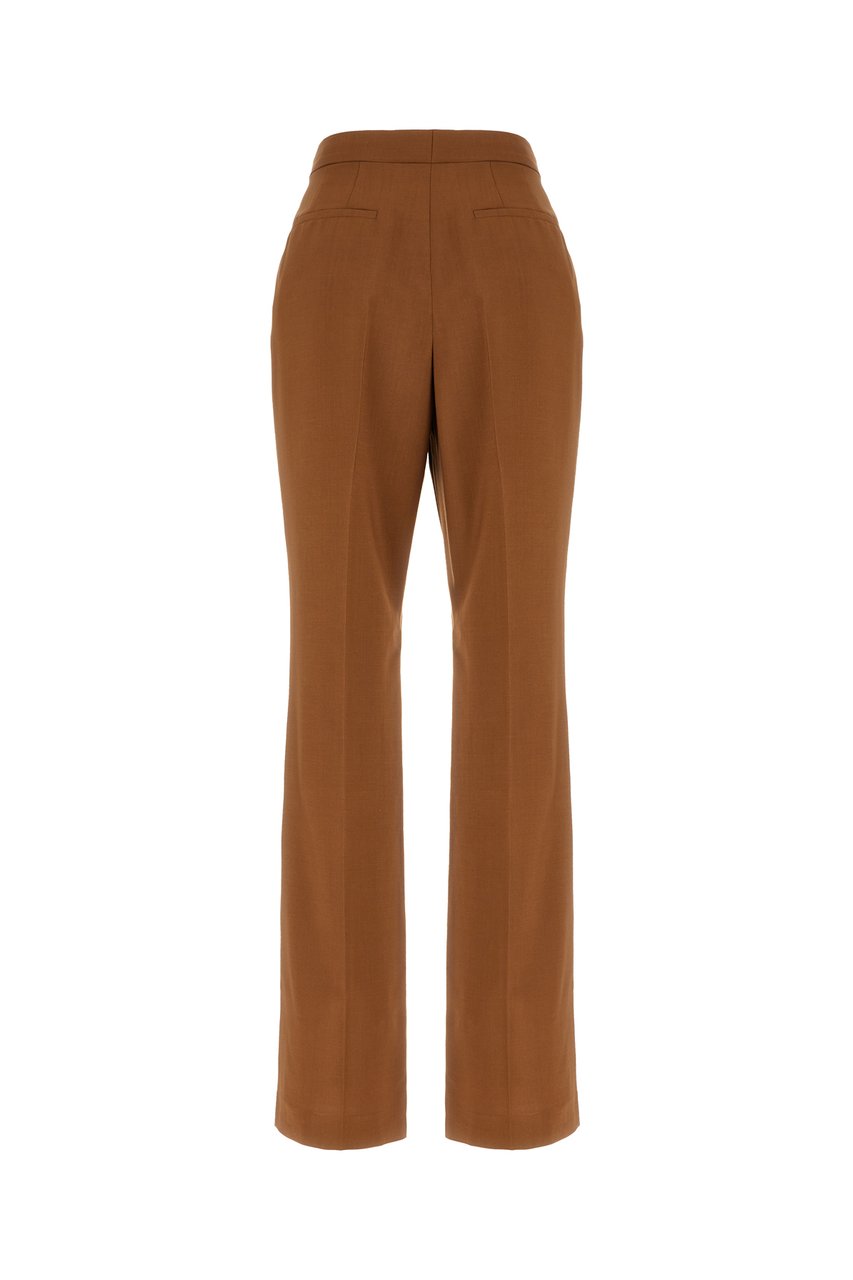 Fendi Fendi Camel wool blend pants Bruin