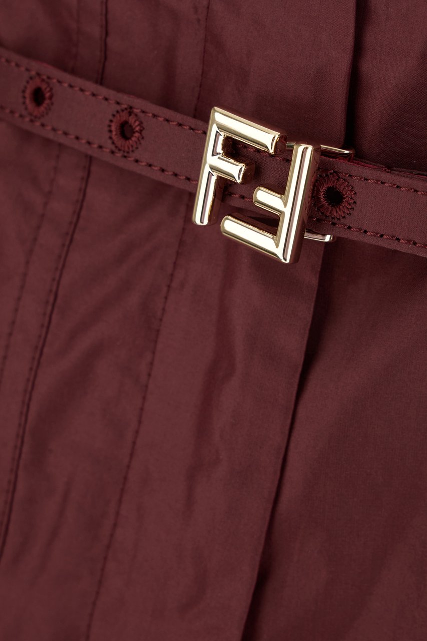 Fendi Fendi Burgundy taffeta pants Rood