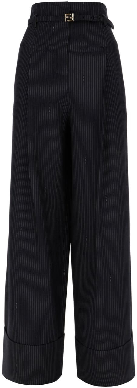 Fendi Fendi Embroidered wool blend pants Divers