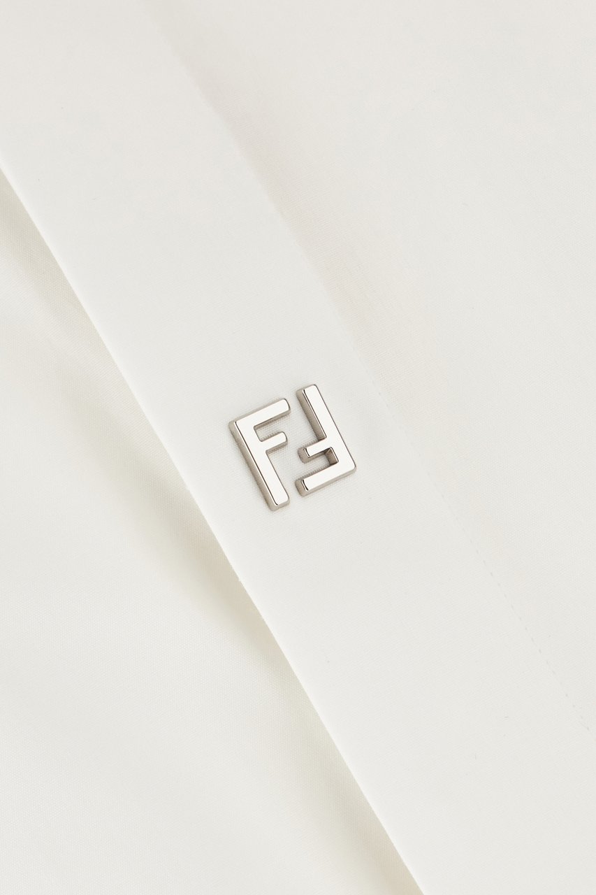 Fendi Fendi White poplin shirt Wit