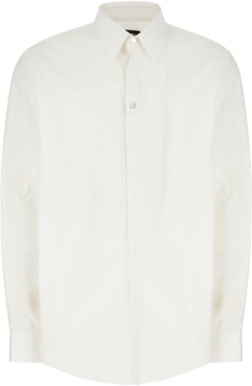 Fendi Fendi White poplin shirt Wit