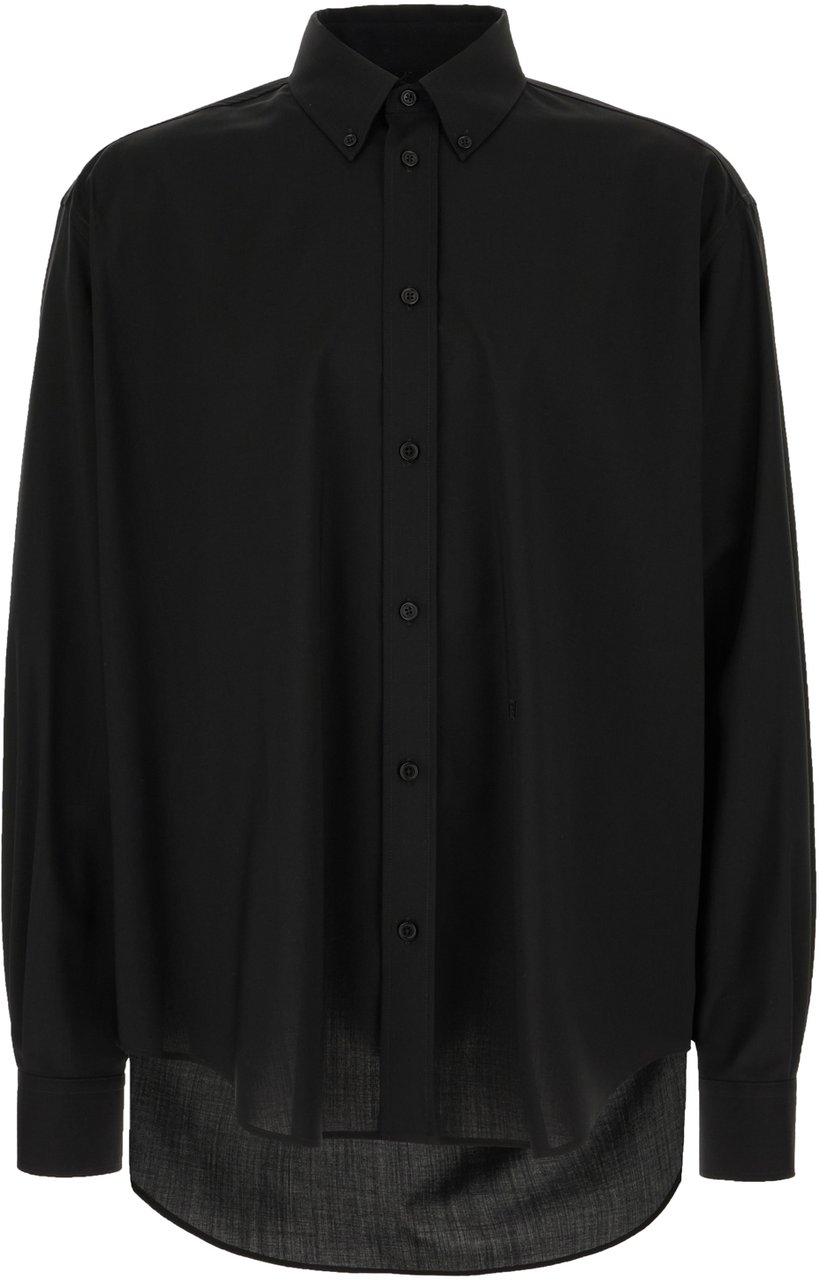 Fendi Fendi Black wool shirt Zwart