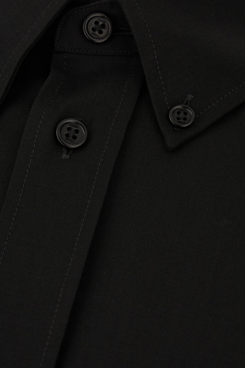 Fendi Fendi Black wool shirt Zwart