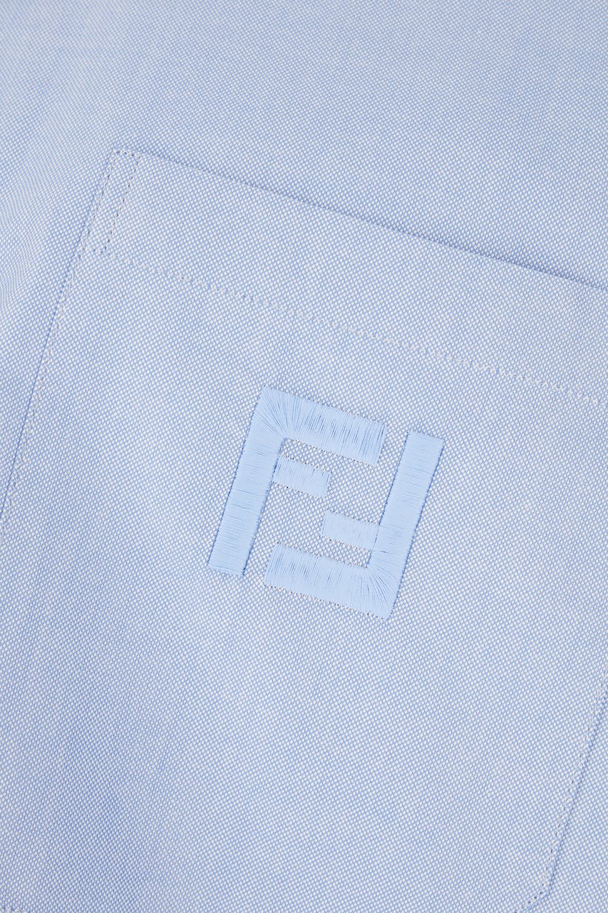 Fendi Fendi Light blue oxford shirt Lichtblauw