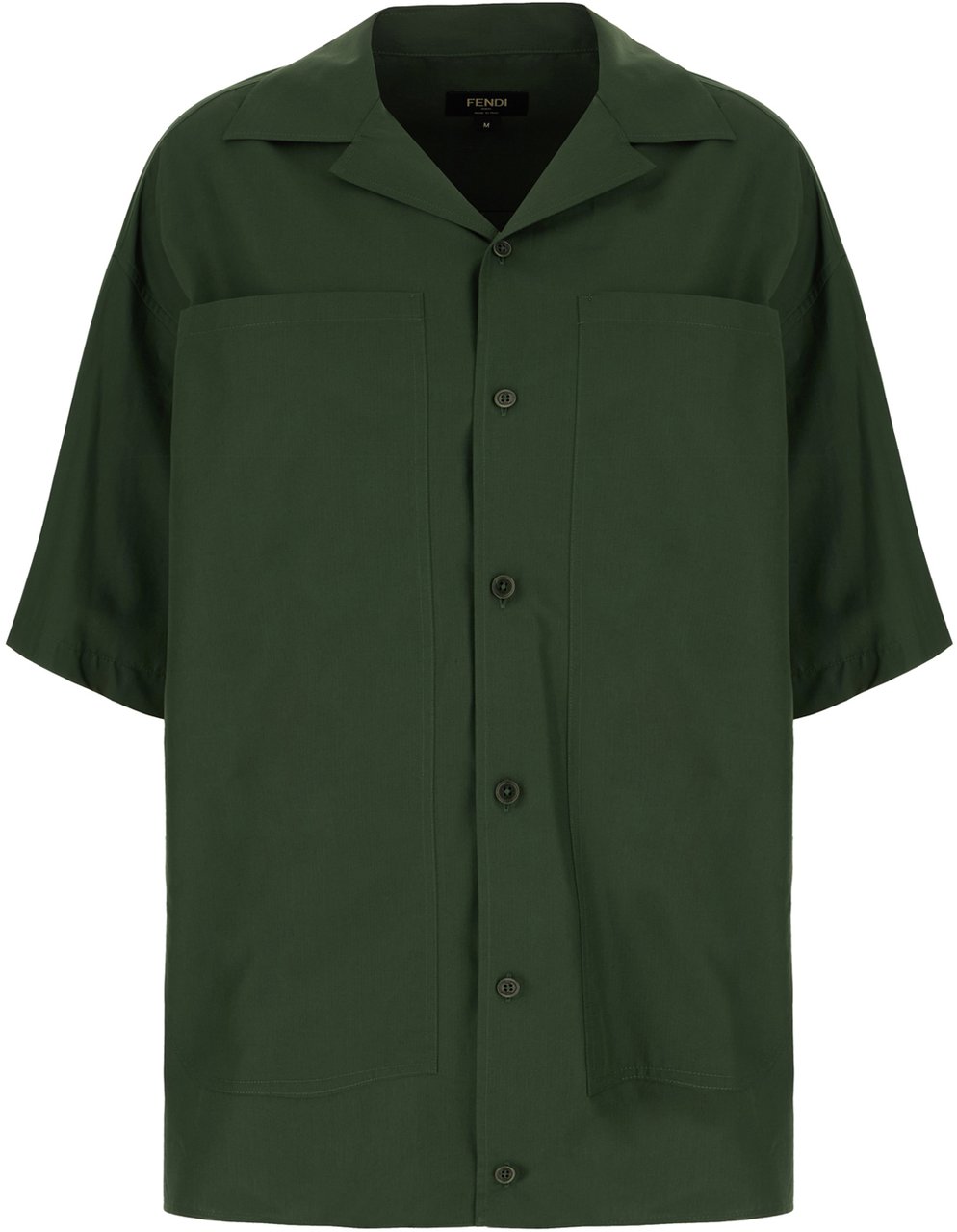 Fendi Fendi Bottle green cotton shirt Groen