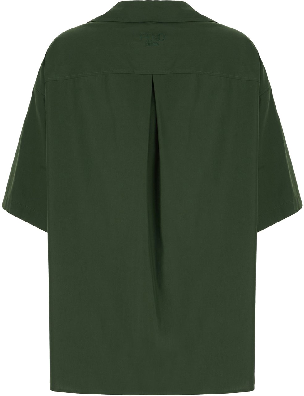 Fendi Fendi Bottle green cotton shirt Groen