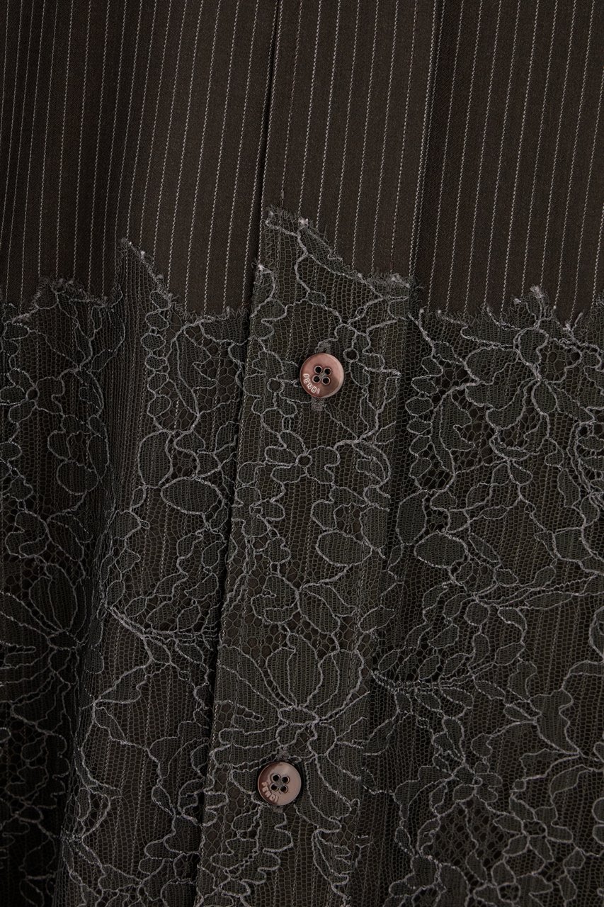 Fendi Fendi Embroidered wool shirt Divers