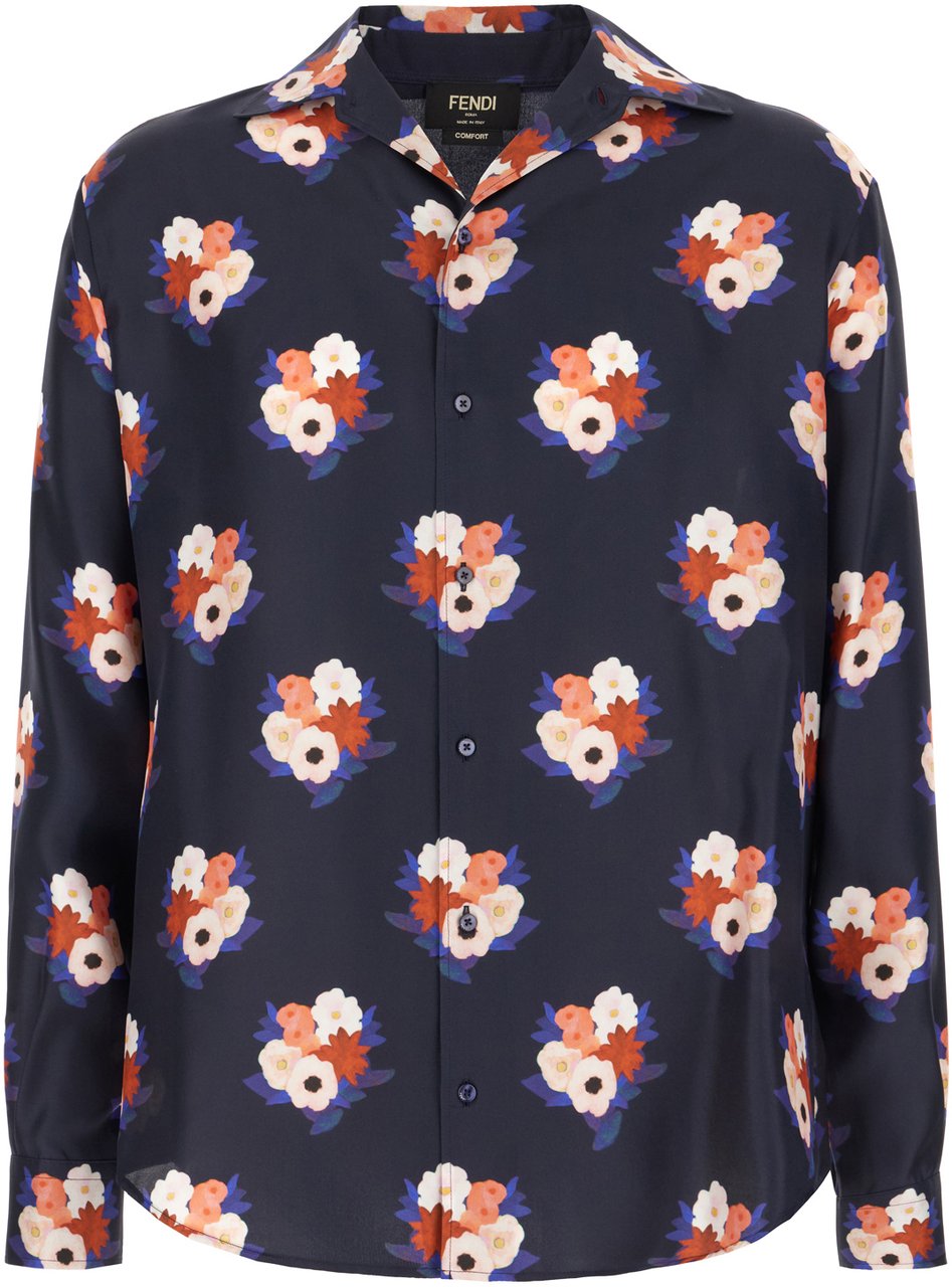 Fendi Printed silk shirt Divers