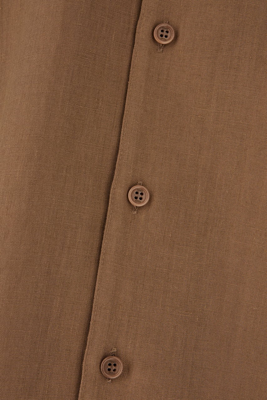Fendi Brown linen shirt Bruin