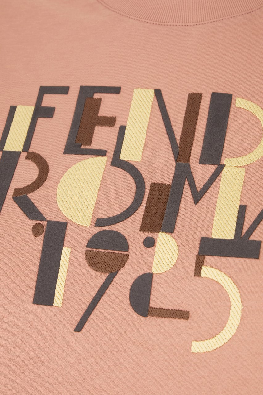 Fendi Fendi Powder pink cotton t-shirt Roze
