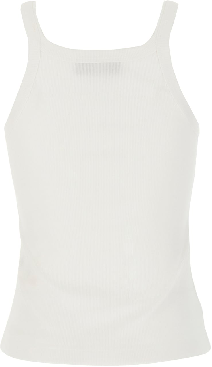 Fendi Fendi White stretch cotton top Wit