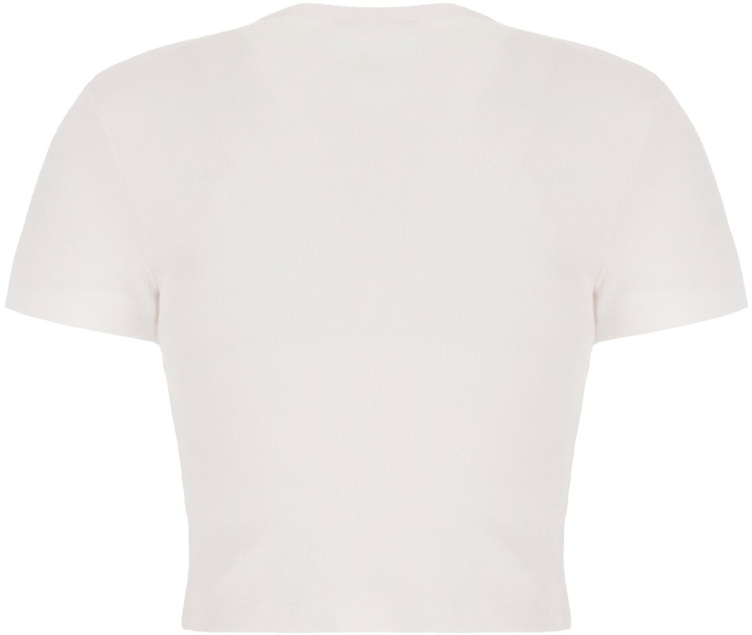 Fendi Fendi White stretch cotton t-shirt Wit