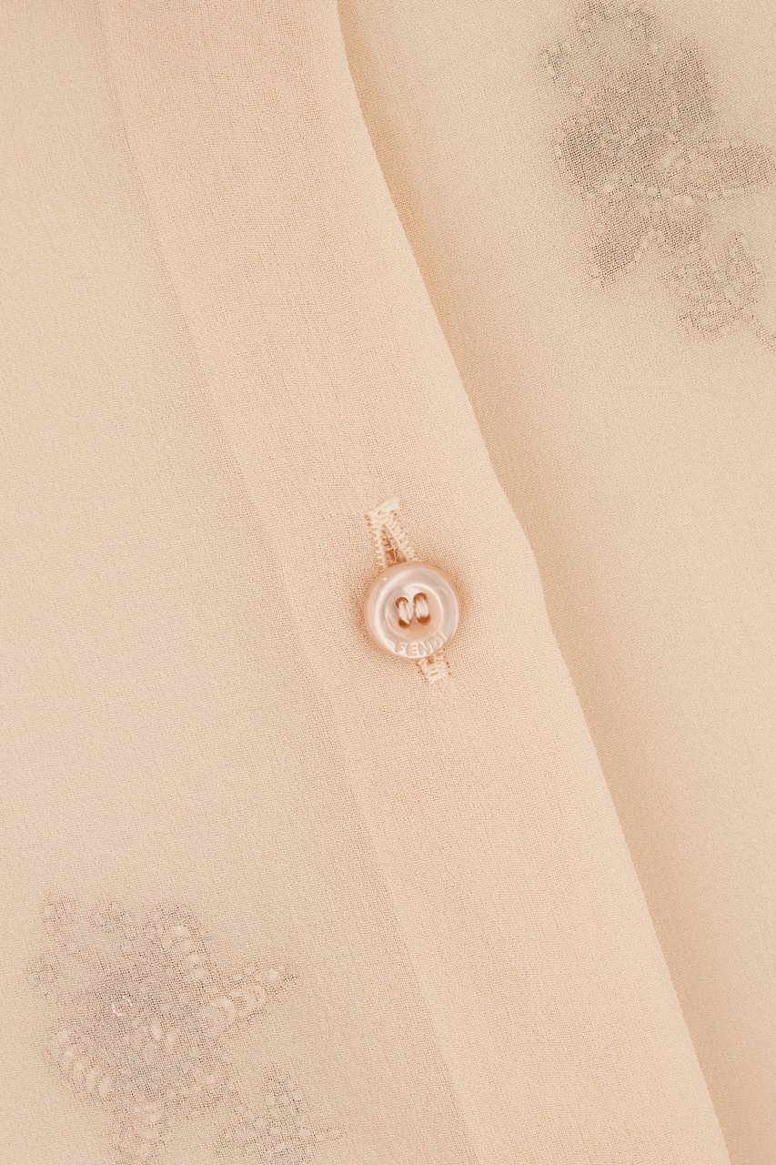 Fendi Fendi Peach silk blouse Roze