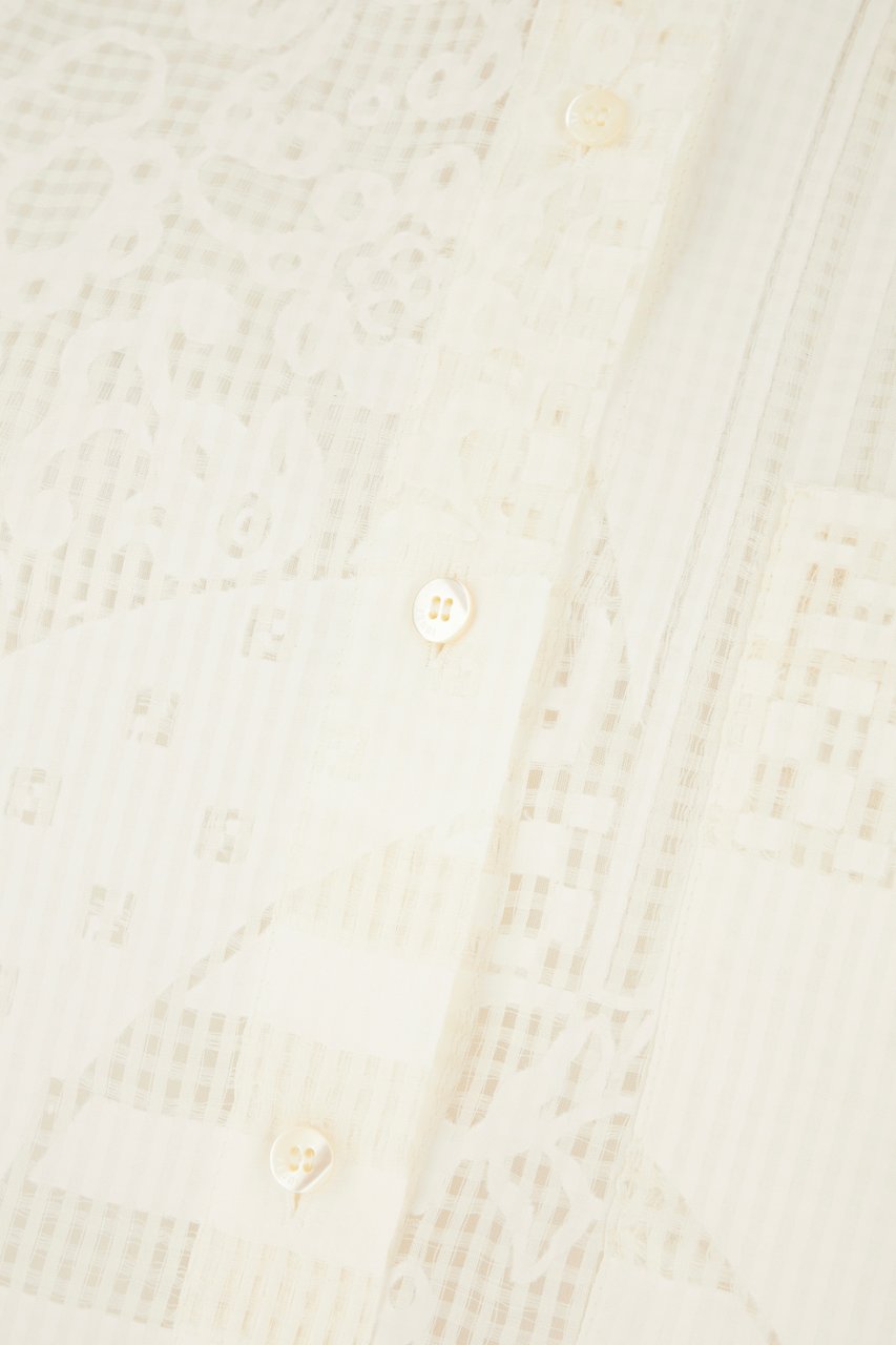 Fendi Fendi Ivory viscose blend shirt Neutraal