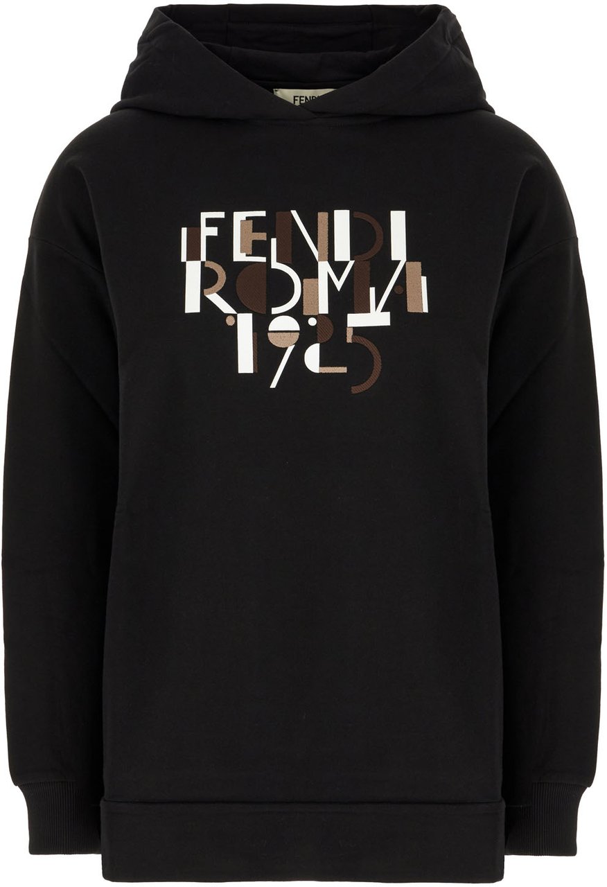 Fendi Fendi Black cotton sweatshirt Zwart