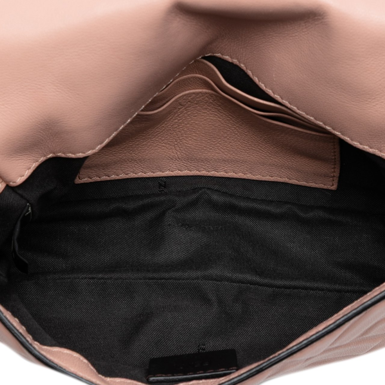 Fendi Mini Zucca Embossed Leather Baguette Satchel Roze