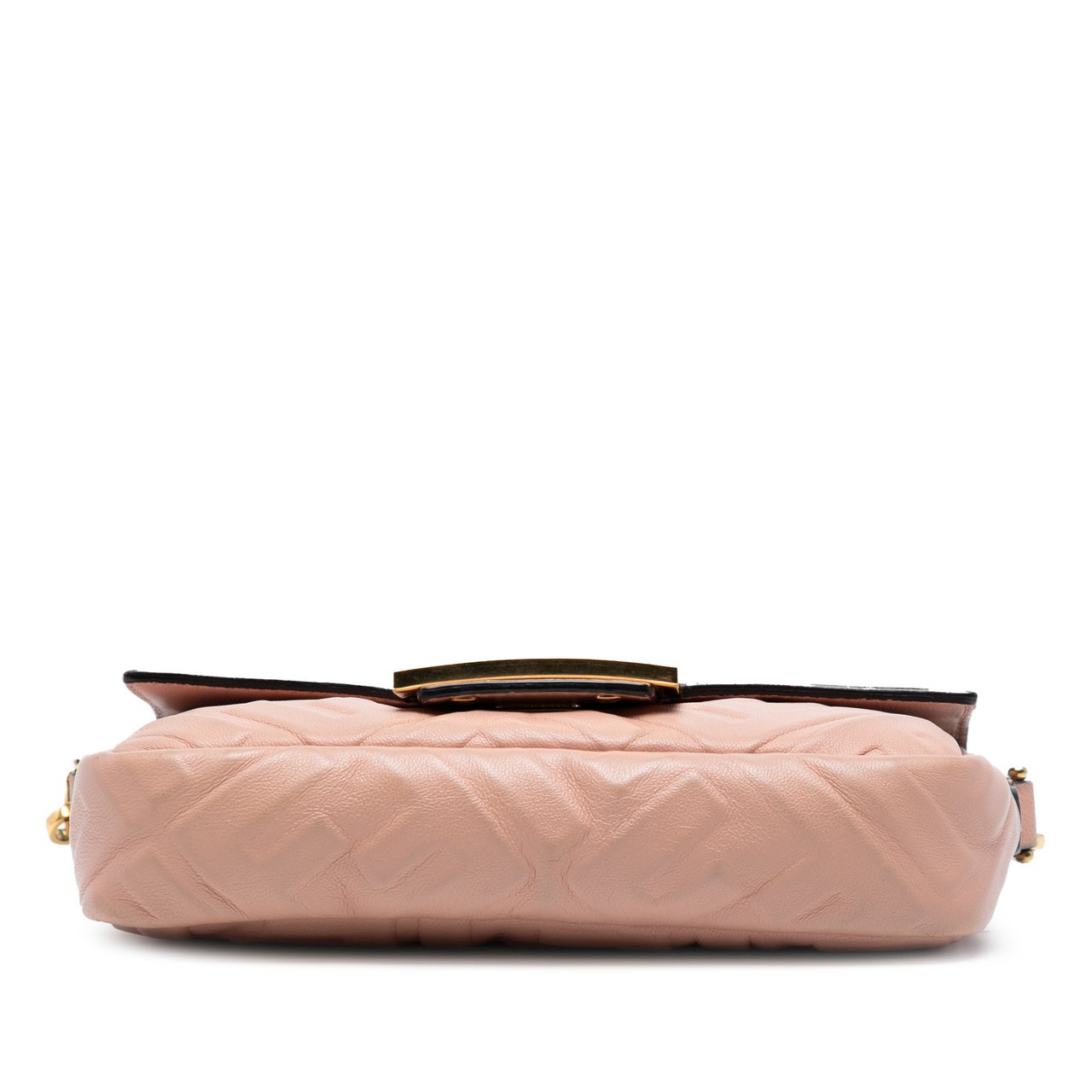 Fendi Mini Zucca Embossed Leather Baguette Satchel Roze