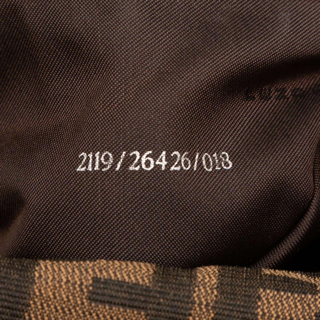 Fendi Zucca Canvas Double Flap Shoulder Bag Bruin