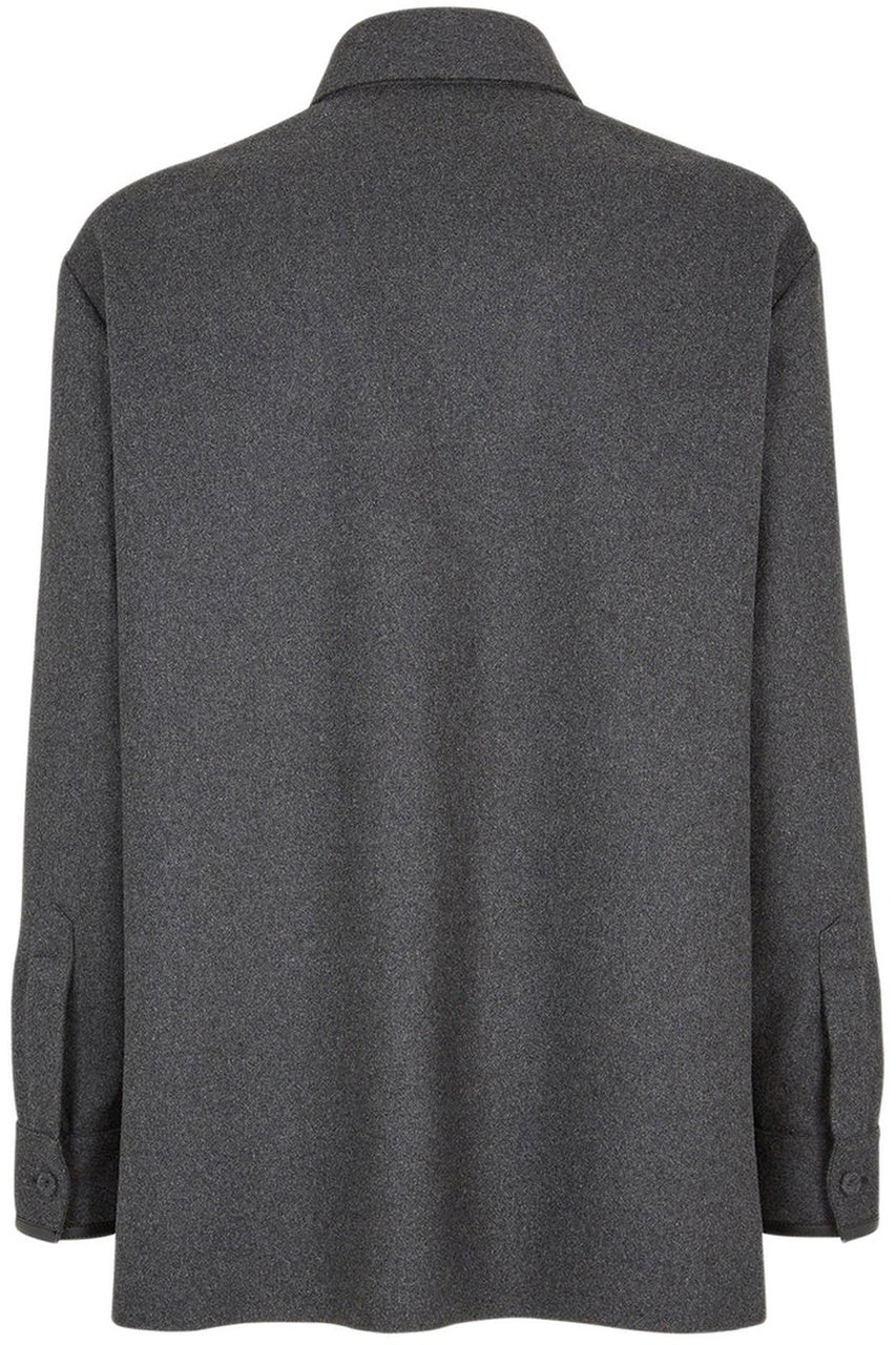 Fendi Fendi Go-To Cashmere Jacket Grijs