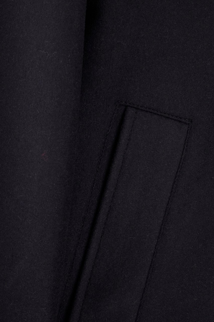 Fendi Fendi Midnight blue stretch cashmere bomber jacket Blauw