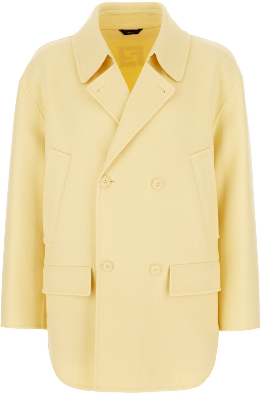Fendi Fendi Cream wool coat Geel