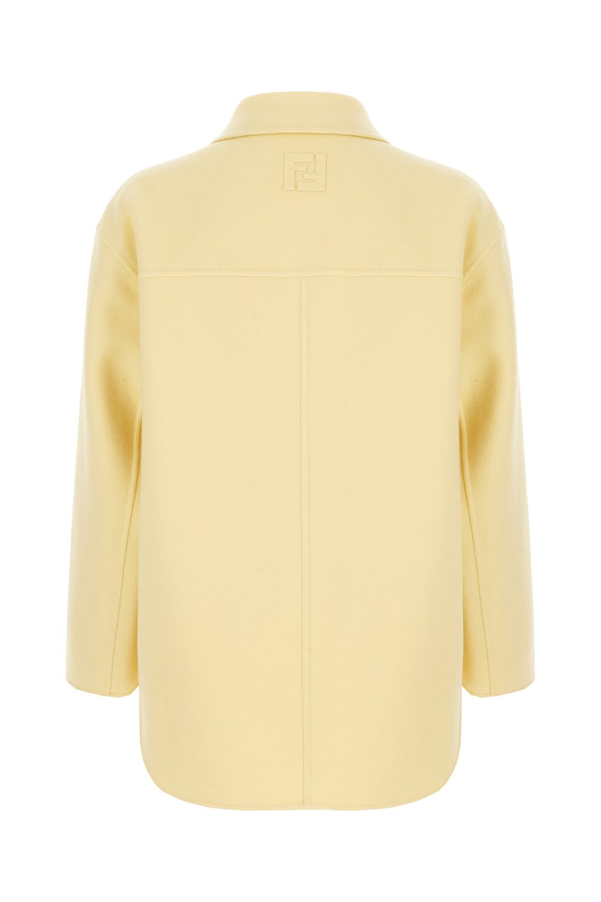 Fendi Fendi Cream wool coat Geel