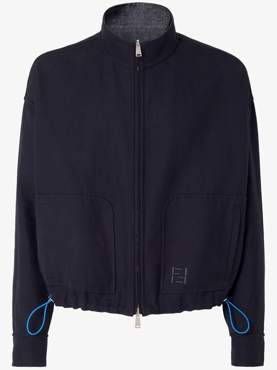 Fendi Rev Denim Double Reversible Blouson Jacket Grijs