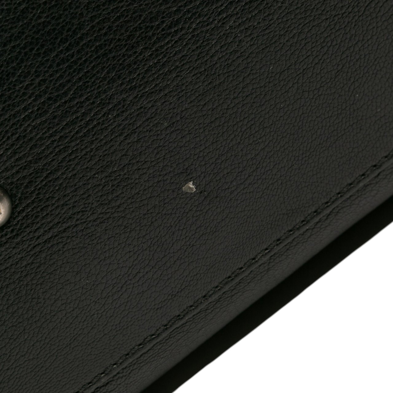 Fendi Large Goatskin Peekaboo Iconic Satchel Zwart