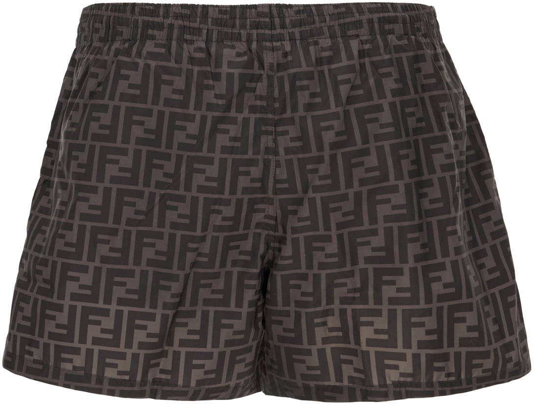 Fendi Printed polyester swimming shorts Divers