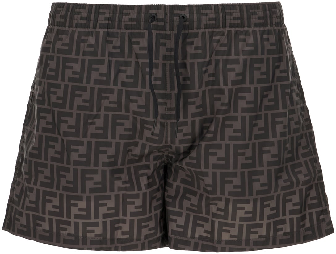 Fendi Printed polyester swimming shorts Divers