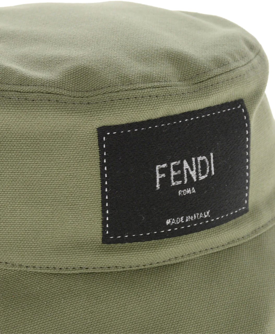 Fendi Logo Tag Bucket Hat Groen