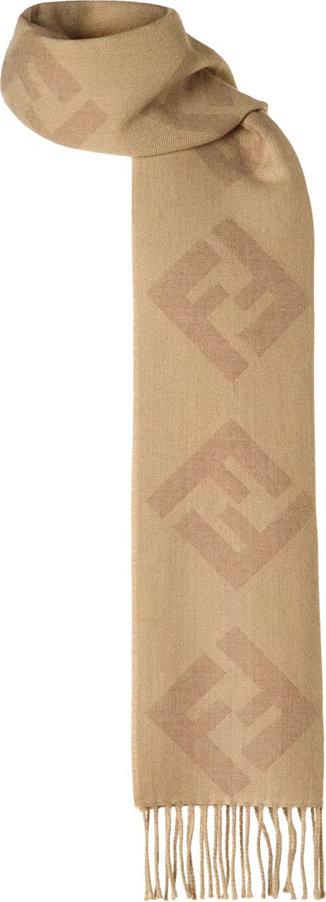 Fendi FF Oblique Fon Long Oblique Scarf Bruin