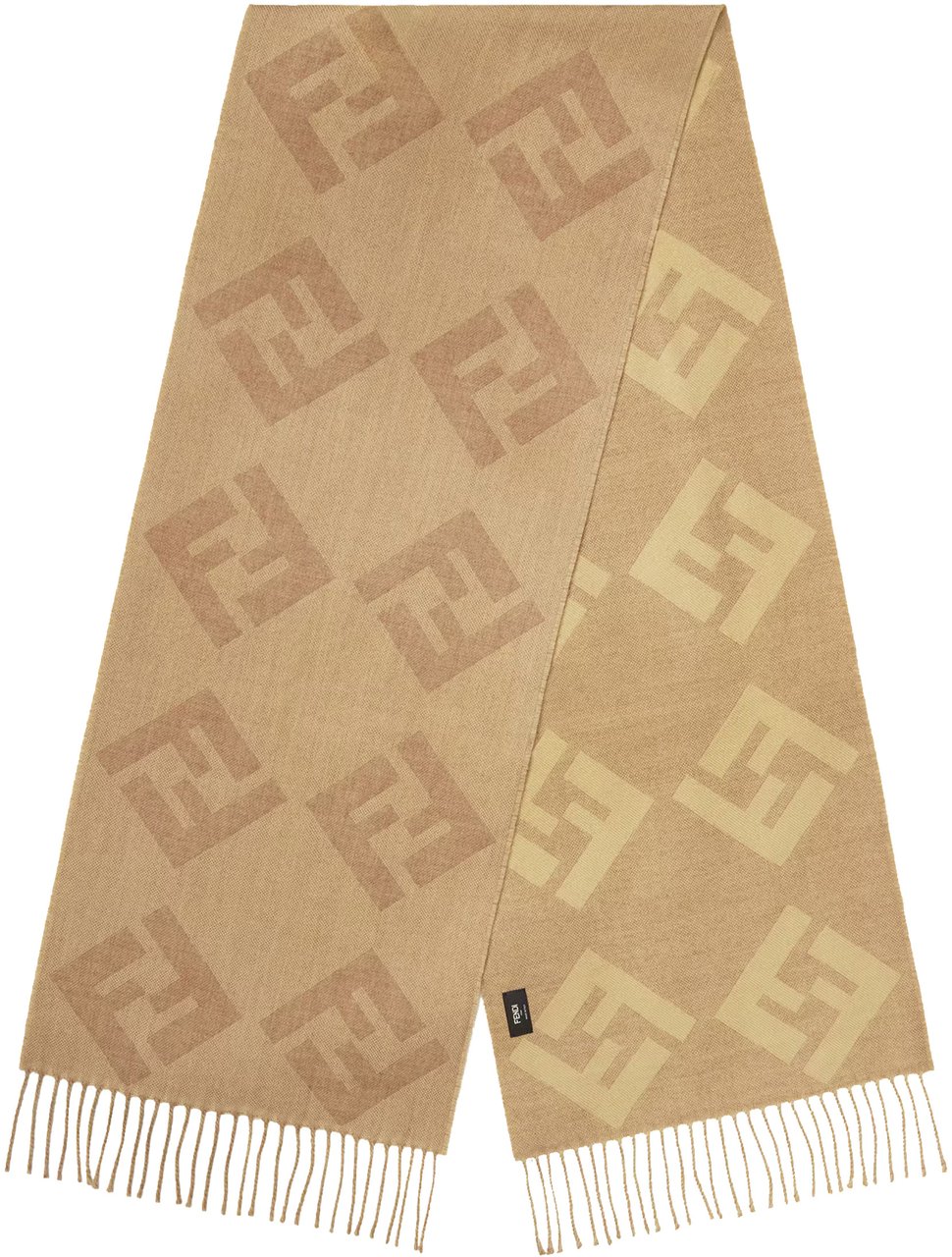 Fendi FF Oblique Fon Long Oblique Scarf Bruin