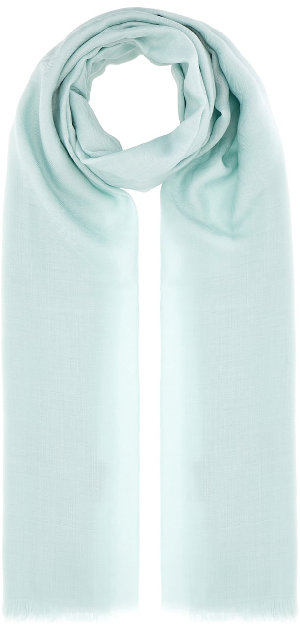 Fendi Fendi Sea green silk blend scarf Groen