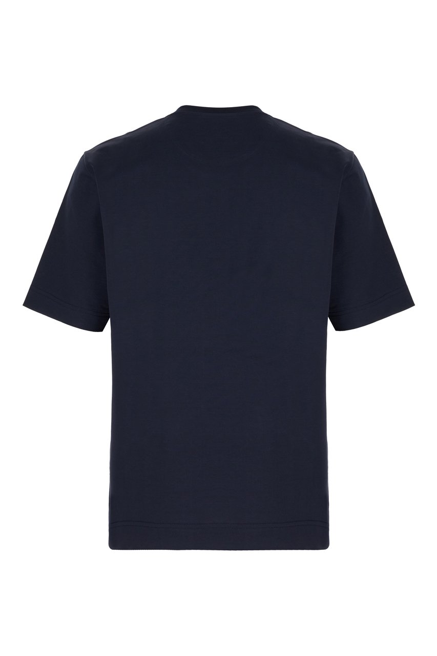 Fendi Fendi Navy blue cotton t-shirt Blauw