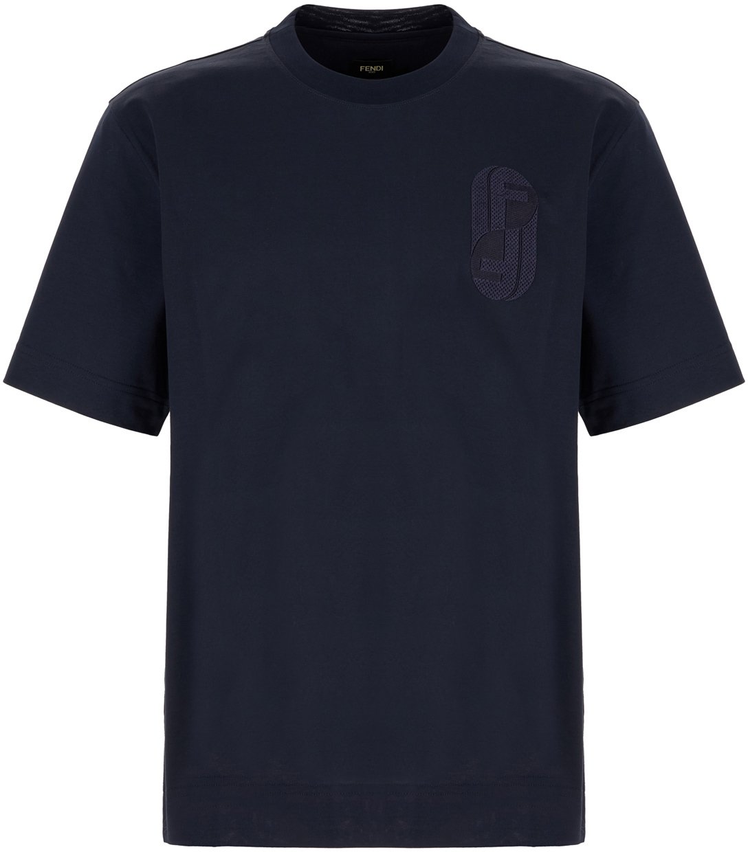 Fendi Fendi Navy blue cotton t-shirt Blauw