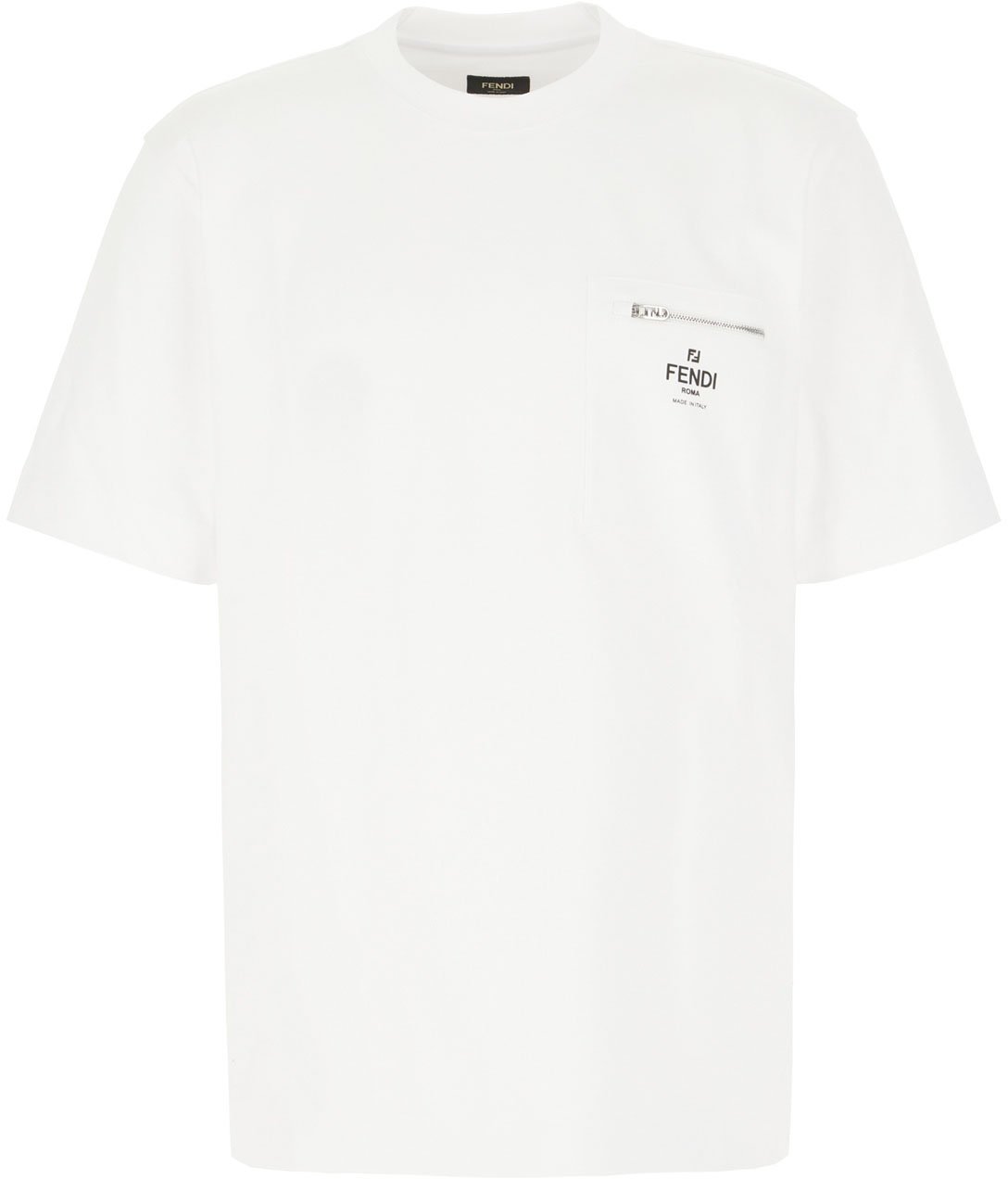 Fendi Fendi White cotton oversize t-shirt Wit