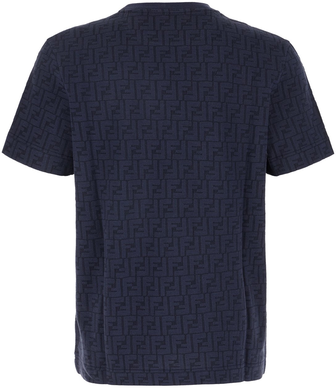 Fendi Embroidered cotton t-shirt Blauw