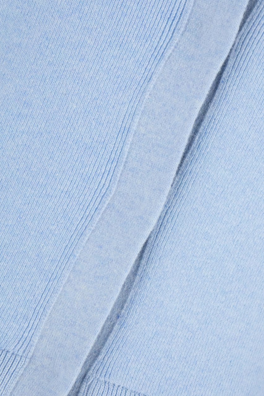 Fendi Fendi Pastel light blue stretch wool blend cardigan Lichtblauw