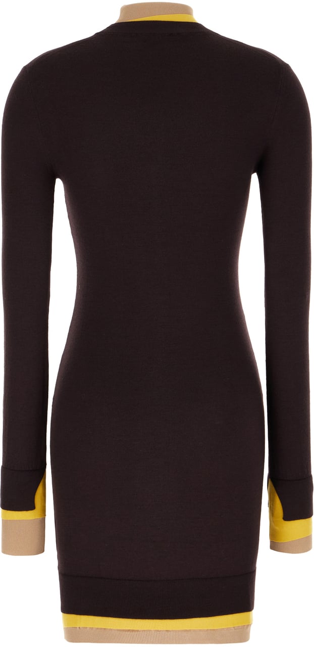 Fendi Fendi Aubergine wool blend dress Paars