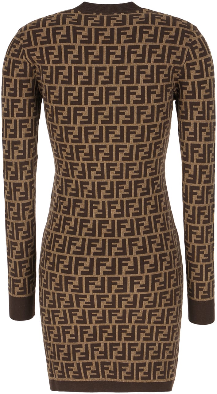 Fendi Fendi Embroidered stretch cotton blend dress Divers
