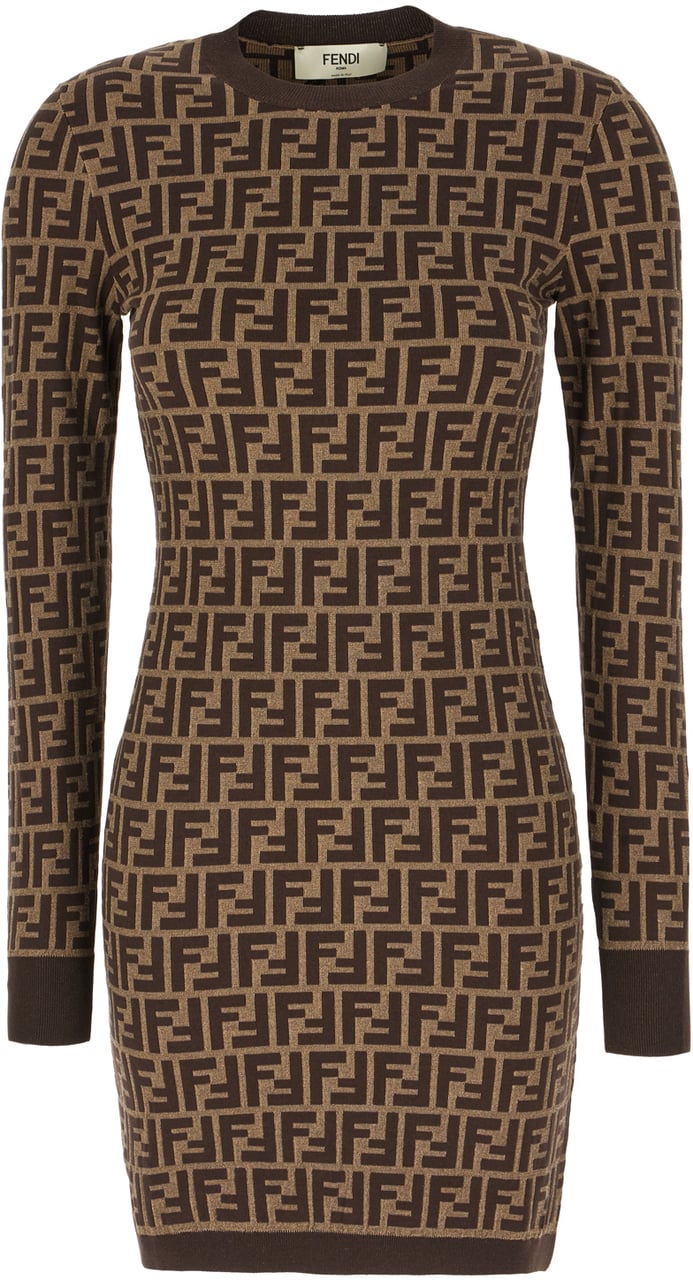 Fendi Fendi Embroidered stretch cotton blend dress Divers