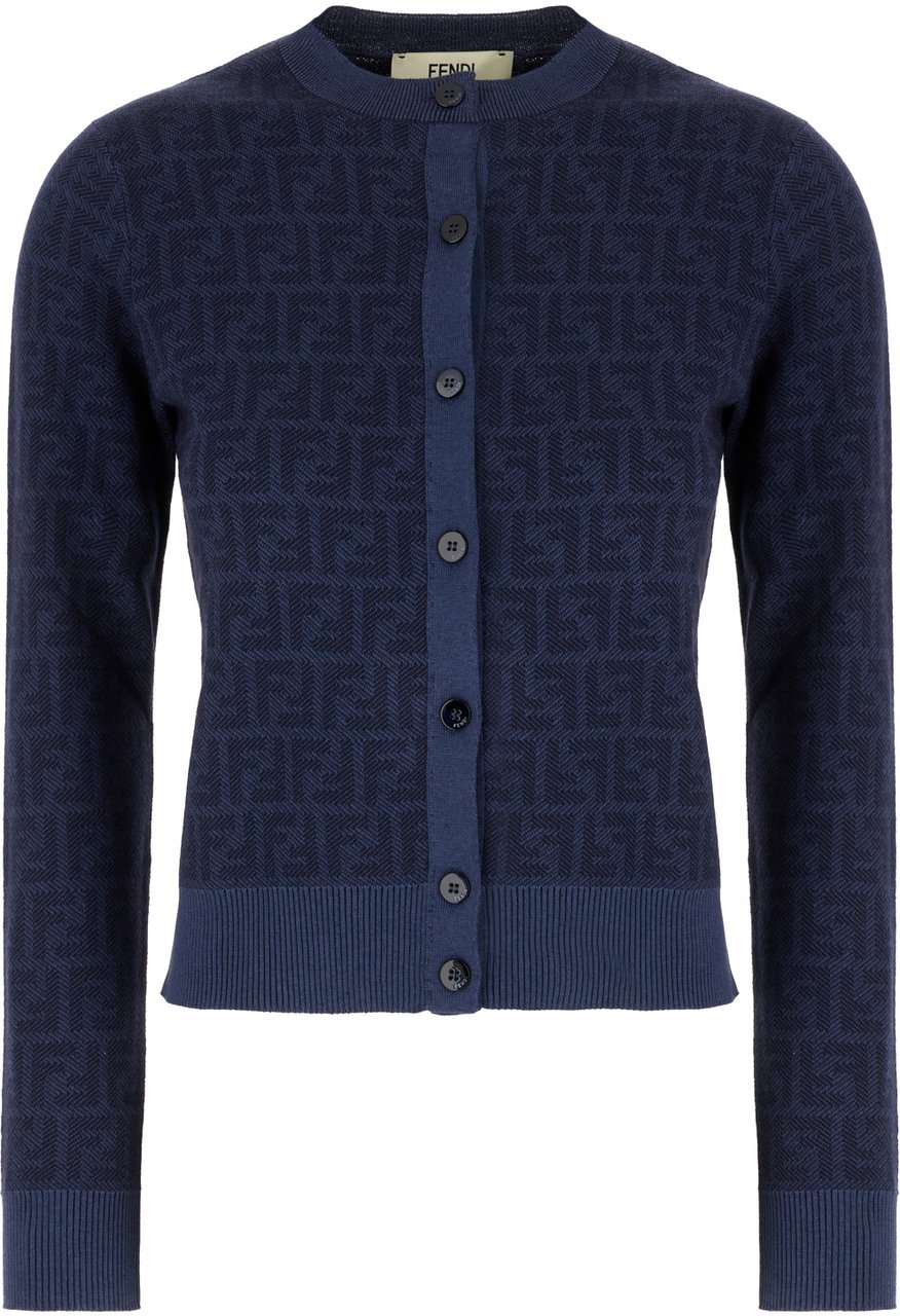 Fendi Fendi Embroidered wool cardigan Divers