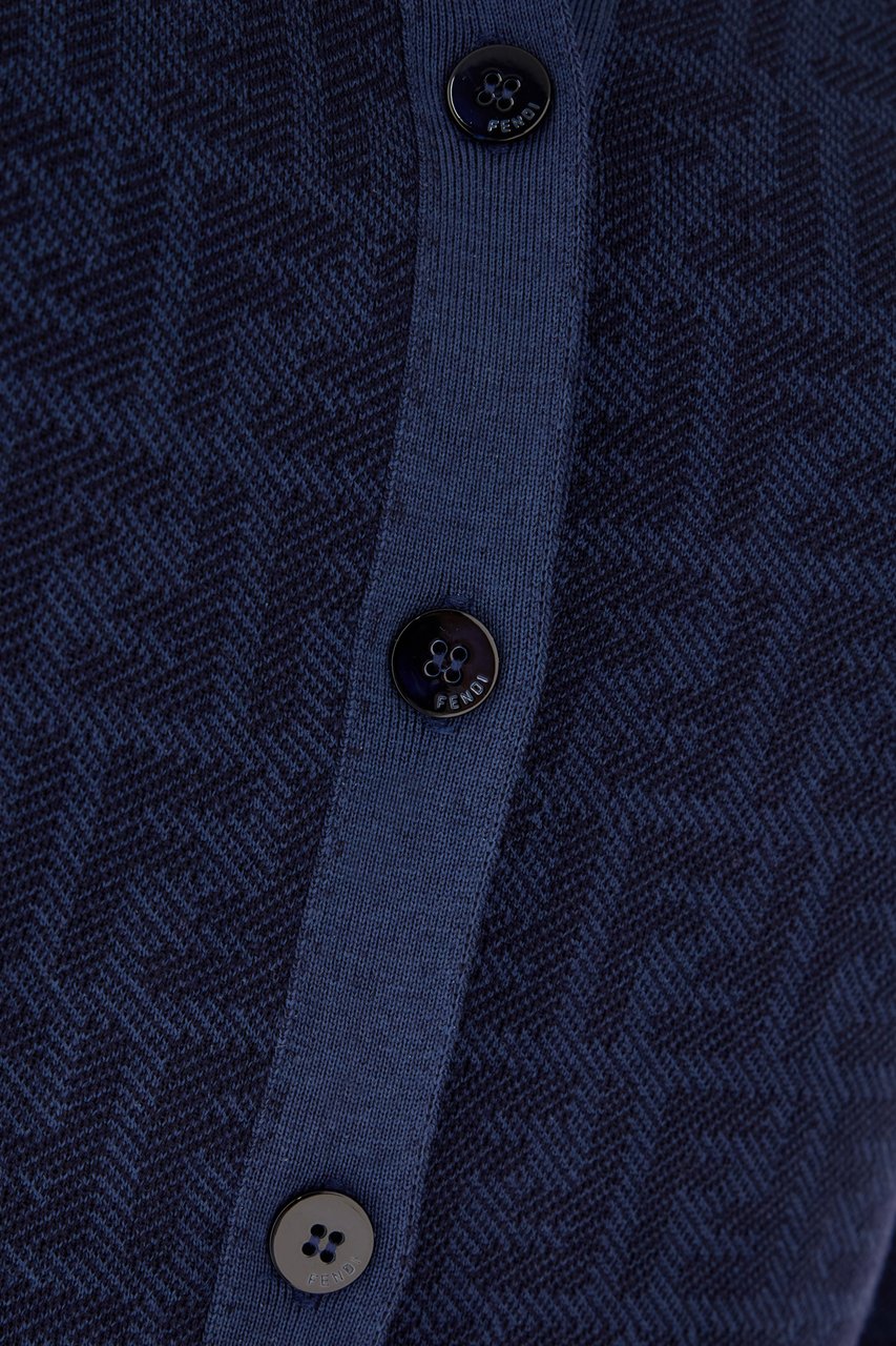 Fendi Fendi Embroidered wool cardigan Divers